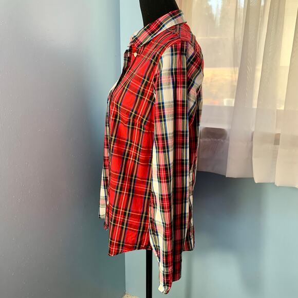 J. Crew Factory Mixed-Tartan Shirt in Signature Fit Size Large - Picture 5 of 9